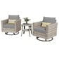 HOMLUX 3-Piece Outdoor Conversation Set in Dark Gray, , large