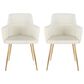 Lumisource Andrew Dining Chair in Cream/Gold (Set of 2), , large