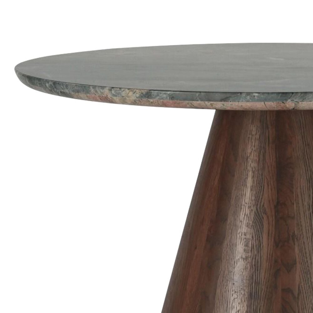 Home Trends &amp; Design Vista and Leeds 5-Piece Dining Set in Marble and Dark Oak, , large