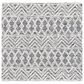 Safavieh Micro-Loop MLP203A 5" Square Ivory and Black Area Rug, , large