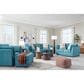 Ashley Keerwick Stationary Queen Sofa Sleeper in Teal, , large