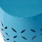 Hearth and Haven Lilac Outdoor Metal Side Table with Cylindrical Design in Blue, , large