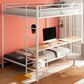 Pacific Landing Campus Full Over Twin Workstation Bunk Bed in Matte White, , large
