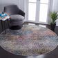 Safavieh Aria 6"6" Round Blue and Ivory Area Rug, , large
