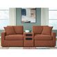 Ashley Modmax 3-Piece Stationary Loveseat with Audio Console in Spice, , large