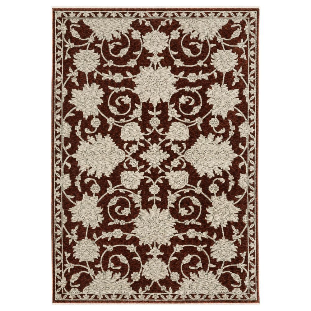 Oriental Weavers Capella Red and Beige 6&#39;7&quot; x 9&#39;6&quot; Area Rug, , large