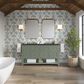 James Martin Vanities Breckenridge 60" Double Bathroom Vanity in Smokey Celadon with 3 cm Charcoal Soapstone Quartz Top and Rectangular Sinks, , large