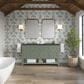 James Martin Vanities Breckenridge 60" Double Bathroom Vanity in Smokey Celadon with 3 cm Charcoal Soapstone Quartz Top and Rectangular Sinks, , large