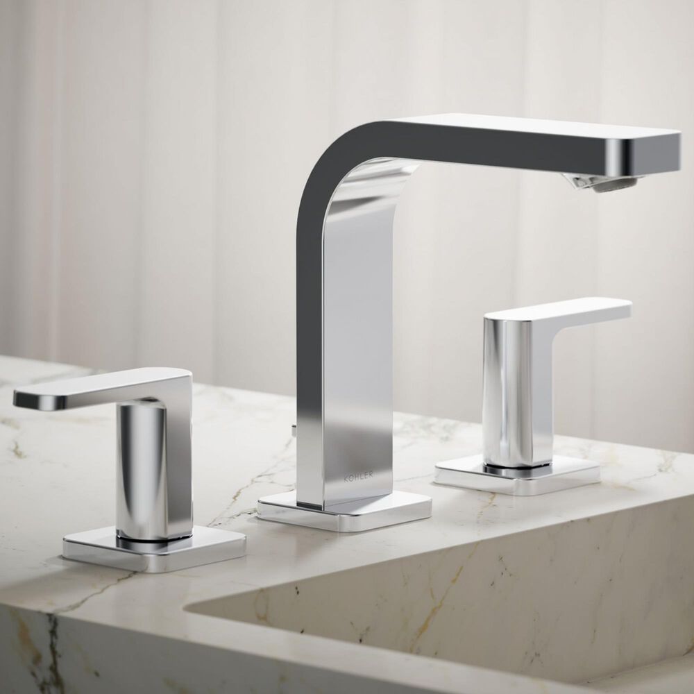 Kohler Parallel Widespread Bathroom Sink Faucet in Polished Chrome, , large