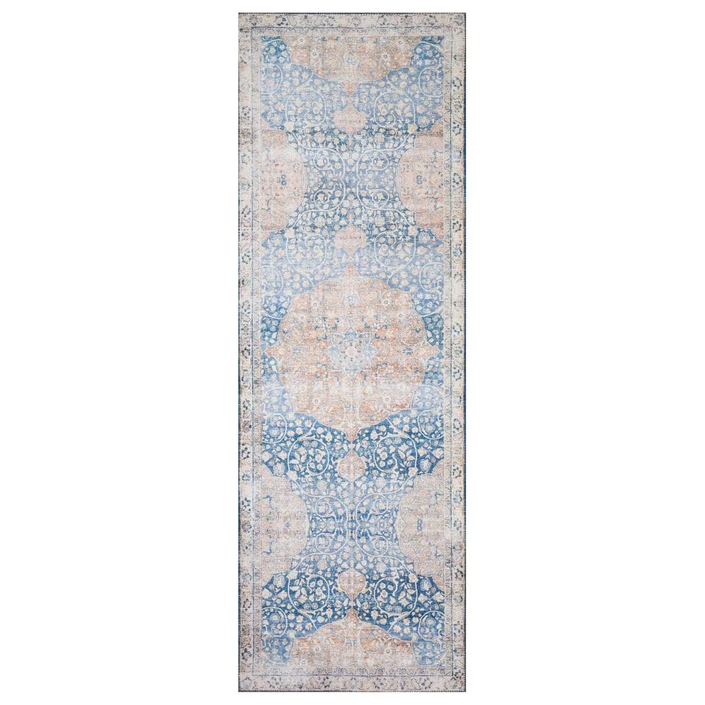 Loloi II Layla LAY-07 2"6" x 12" Blue and Tangerine Runner, , large