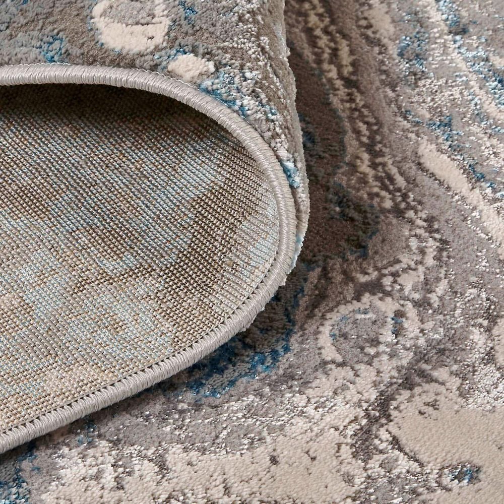 Feizy Azure 6&#39;7&quot; x 9&#39;6&quot; Silver and Blue Area Rug, , large