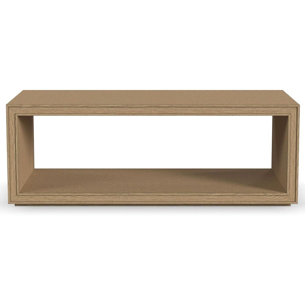 Flexsteel Waterfall Rectangular Coffee Table with Casters in Light Oak, , large