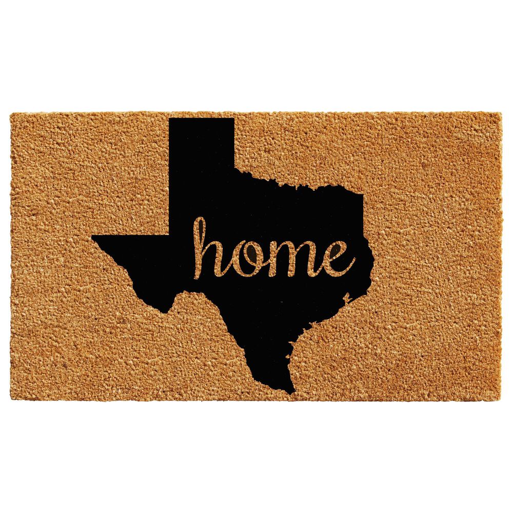 Callaway Texas 1"6" x 2"6" Natural and Black Door Mat, , large