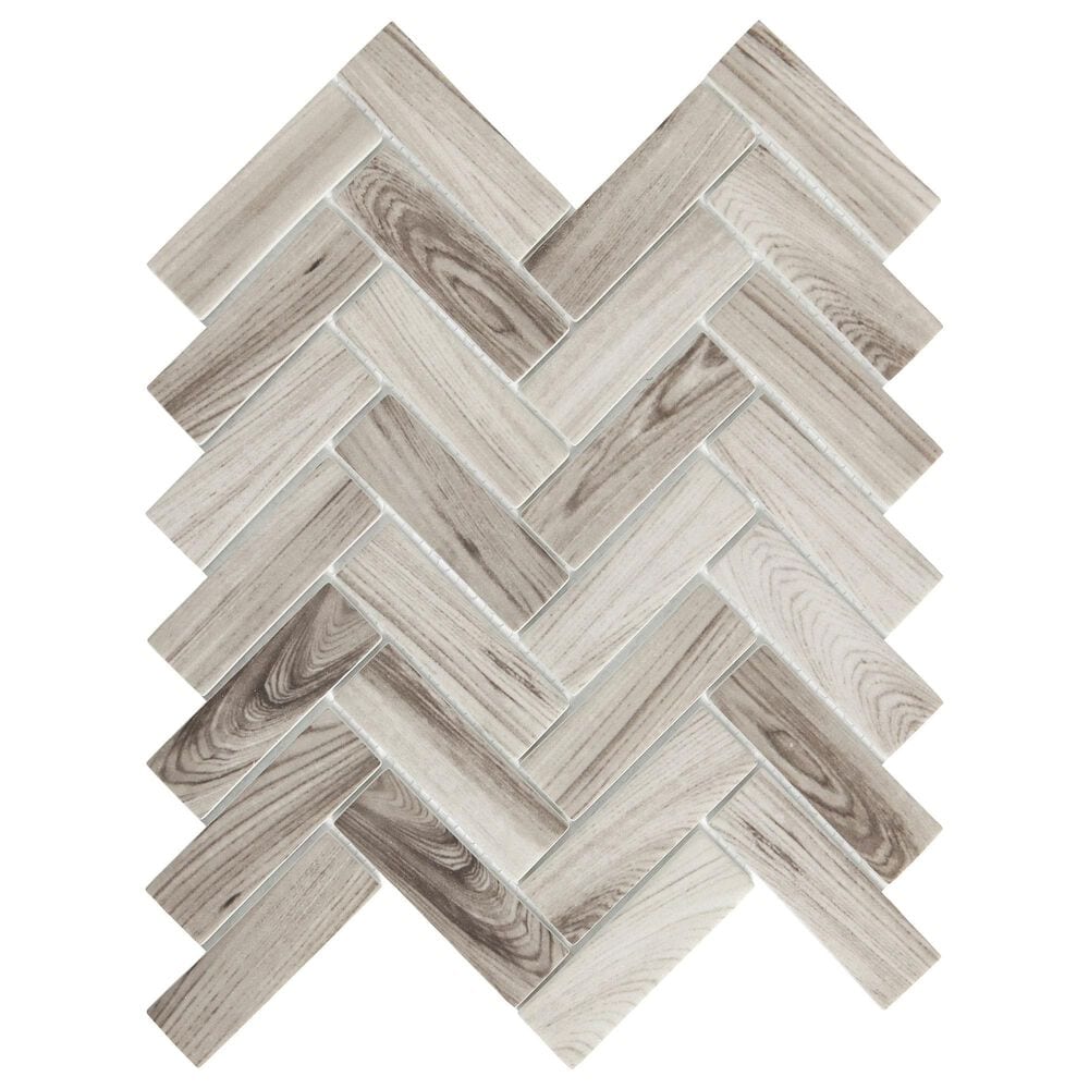 Emser Echo Gray 11" x 13" Glass Mosaic Sheet, , large
