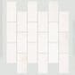 Shaw Eterna Alps Thassos 2" x 4" on 12" x 12.5" Natural Stone Mosaic Sheet, , large