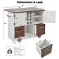 HOMLUX 54" Kitchen Island with Drop Leaf in White, , large