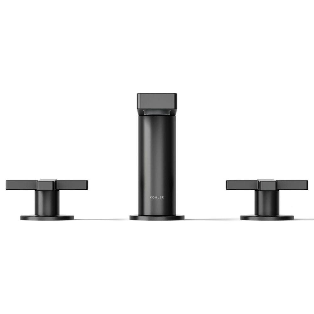 Kohler Composed Widespread Bathroom Sink Faucet with Cross handles in Matte Black, , large