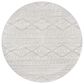 Safavieh Tulum TUL272  6"7" Round Grey and Ivory Area Rug, , large