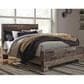 Ashley Derekson Queen Panel Bed in Two Tone Walnut and Gray, , large