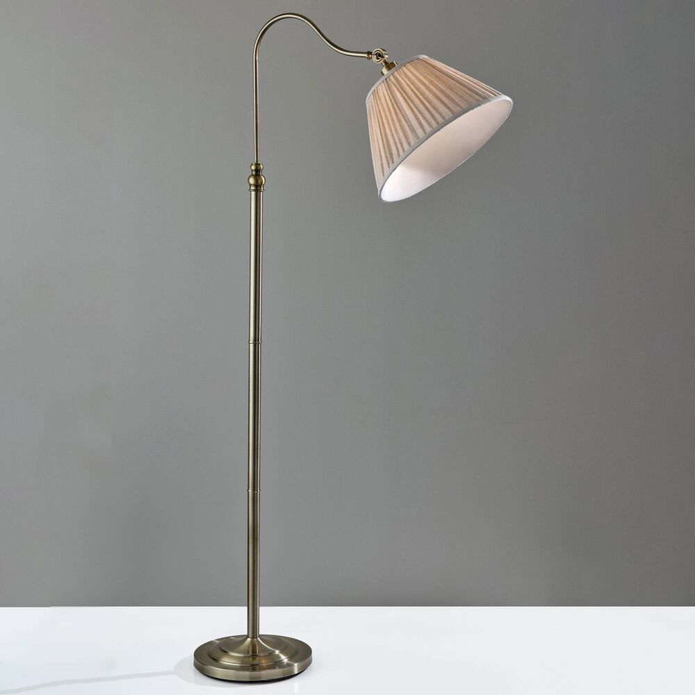 Adesso Shiloh Floor Lamp in Antique Brass, , large