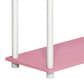 HOMLUX 3-Tier Compact Open Storage Bookshelf in Pink and White, , large