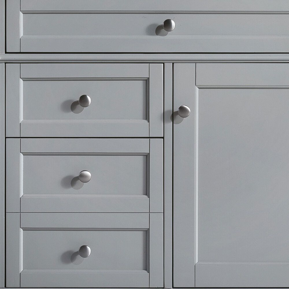 James Martin Vanities Brittany 36" Single Bathroom Vanity in Urban Gray with Single Hole 3 cm White Zeus Quartz Top and Rectangular Sink, , large