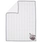 Lambs and Ivy Baby Jungle Sherpa Sloth Baby Blanket in Gray and White, , large