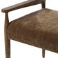 Four Hands Jayla Dining Arm Chair with Altair Mushroom Fabric in Toasted Oak, , large