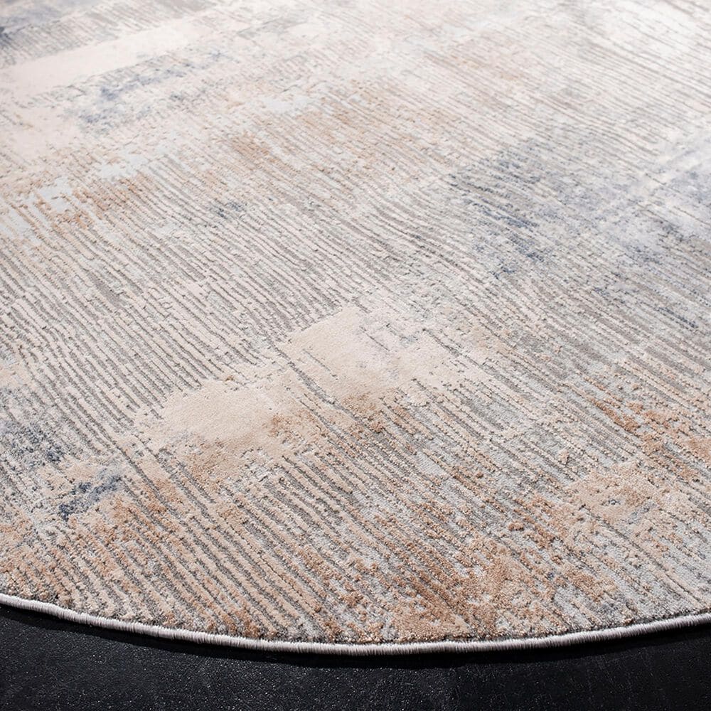 Safavieh Invista INV431A6&#39;7&quot; Round Cream and Grey Area Rug, , large