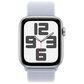 Apple Watch SE GPS + Cellular 44mm Silver Aluminum Case with Blue Cloud Sport Loop, , large