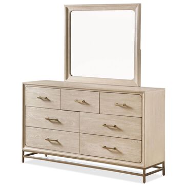Furniture of America Sandnes 7-Drawer Dresser and Mirror in Light Oak, , large