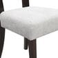 Hearth and Haven Upholstered Side Chair with Gray Cushion in Dark Brown (Set of 2), , large