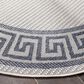 Safavieh Bermuda 5" Round Ivory and Blue Indoor/Outdoor Area Performance Rug, , large