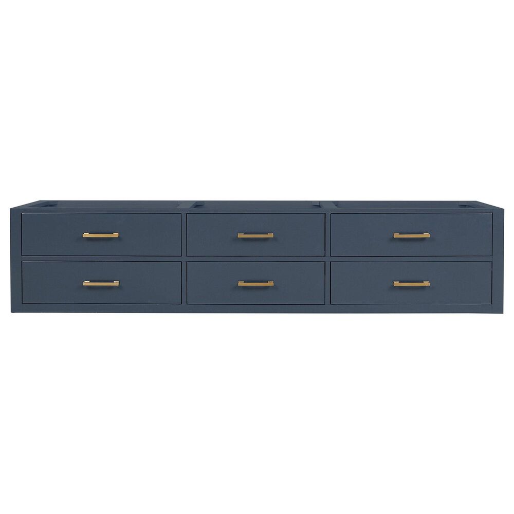 Lexora Home Castor 84&quot; Double Bathroom Vanity in Black with 2 cm White Carrara Marble Top and Rectangular Sinks, , large