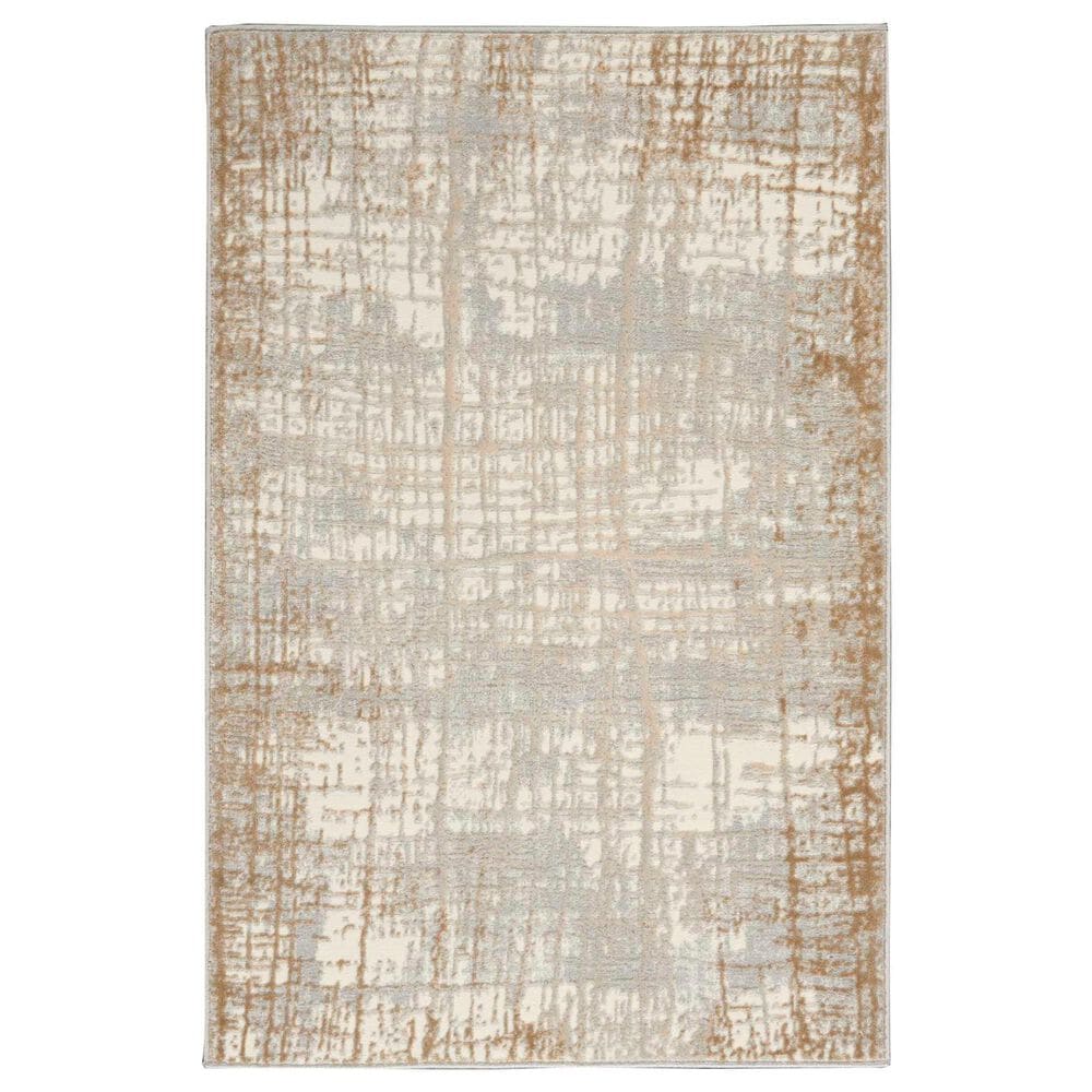 Nourison Rush 2"2" x 3"9" Ivory and Taupe Area Rug, , large