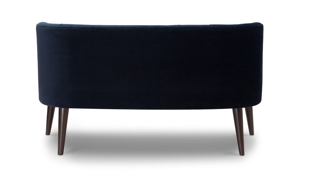 Jennifer Taylor Home Celine Tufted Settee Nailhead Accents in Dark Navy
