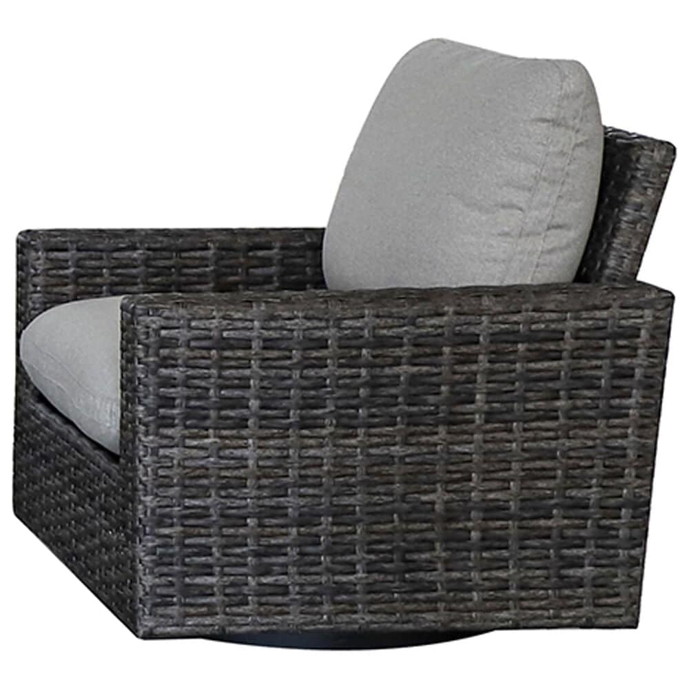 Summit Home St. Thomas Swivel Rocker Chair in Gray, , large