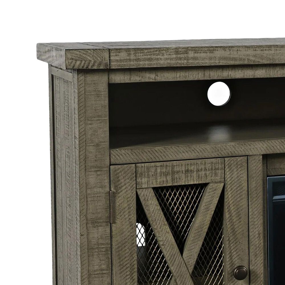 Waltham Telluride 60" TV Stand with Electric Fireplace in Driftwood, , large