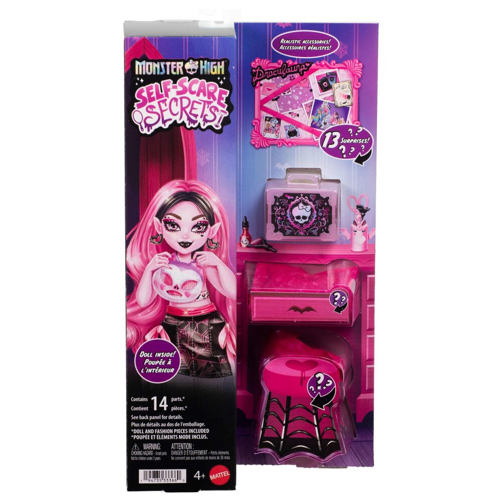 Monster High Self-Scare Secrets Draculaura Fashion Doll with Accessories, , large