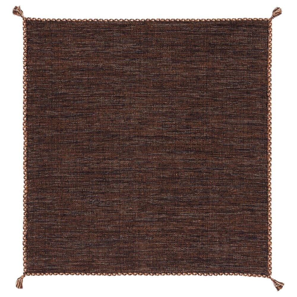 Safavieh Montauk 5" Square Brown and Black Area Rug, , large