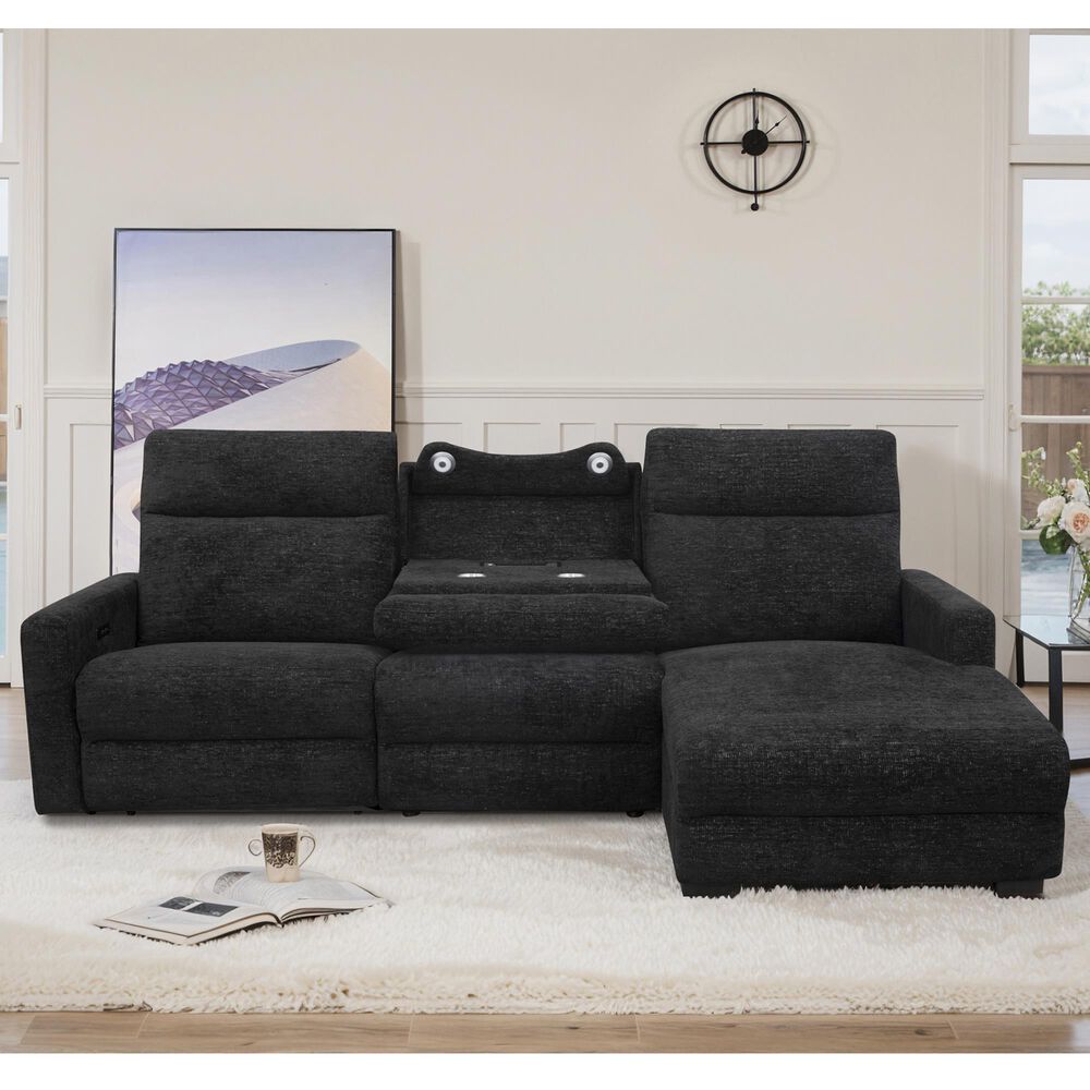 Oxford Furniture 3-Piece Power Reclining Sectional with Power headrests, , large
