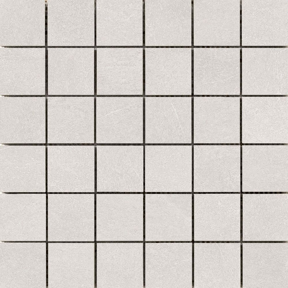 Emser Anthem White 2" x 2" Square on 12" x 12" Ceramic Mosaic Sheet, , large