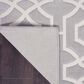 Nourison Joli 5"3" x 7"3" Grey and White Area Rug, , large