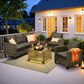 HOMLUX 4-Piece Outdoor Sofa Set in Black, , large