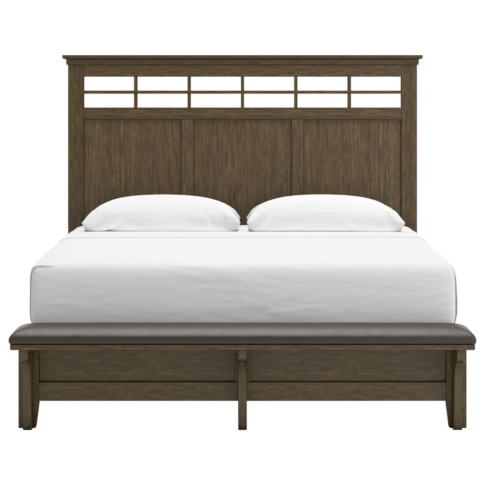 Ashley Queen Bed and Two Nightstands in Medium Brown, , large