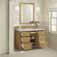 James Martin Vanities Lorelai 48" Single Vanity in Light Natural Oak with 3 cm Victorian Silver Quartz Top, , large