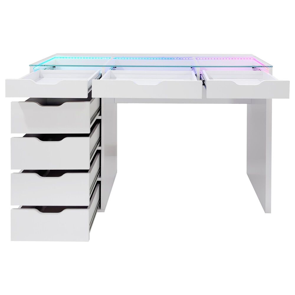 Impressions Vanity RGB Light Vanity and Mirror without Seat in White, , large