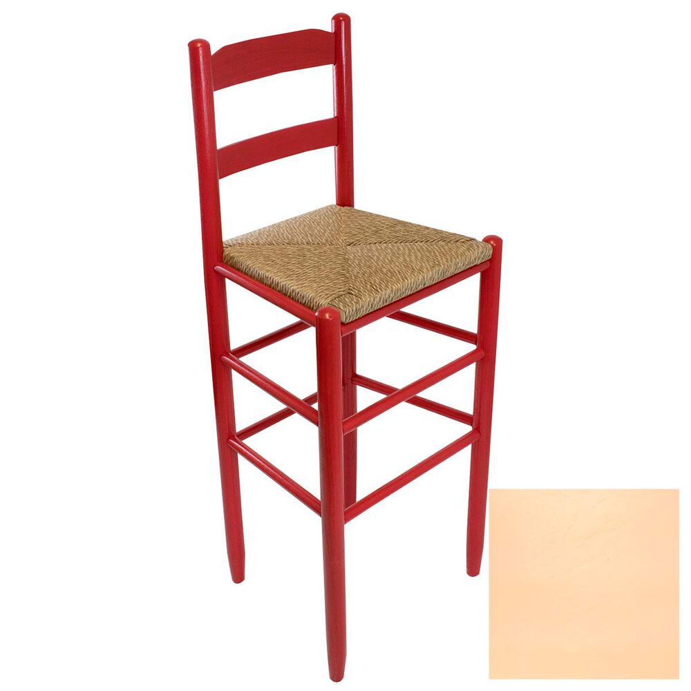 Lakeside Beach Mountain Ladderback Barstool in Coastal Peach, , large