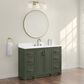 37B Lucerne 48" Single Bathroom Vanity in Deep Olive Green with Marble Top and Backsplash, , large