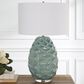 Uttermost Laced Up Table Lamp in Seafoam Gloss, , large